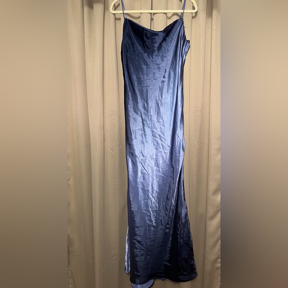 Onyx Nite’s monochromatic blue dress.